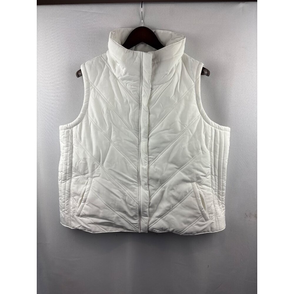Women’s Daisy Fuentes Size 2X White Puffer Vest